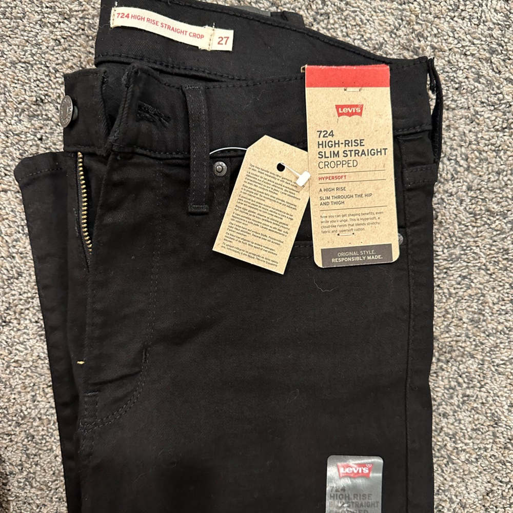 Levi’s high rise slim straight cropped jeans size 27